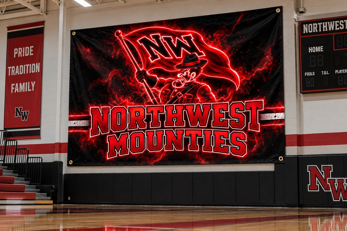 Northwest Mounties Spirit Flags & Banners – Design 5