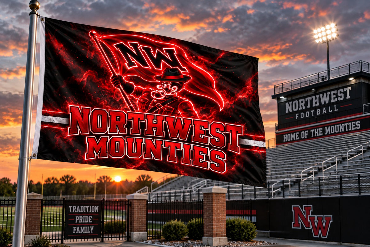Northwest Mounties Spirit Flags & Banners – Design 5