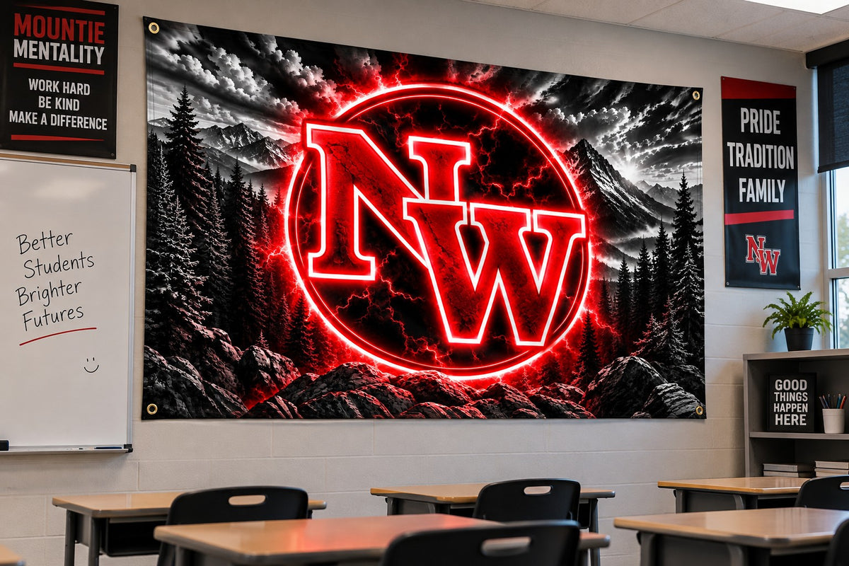Northwest Mounties Spirit Flags & Banners – Design 4