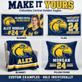 Columbia Central Golden Eagles custom product examples — name, photo and jersey number; sold individually