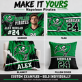 Napoleon Pirates custom product examples — name, photo and jersey number; sold individually