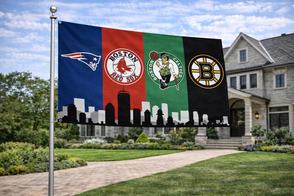 Boston Sports Flag | Patriots, Red Sox, Celtics & Bruins