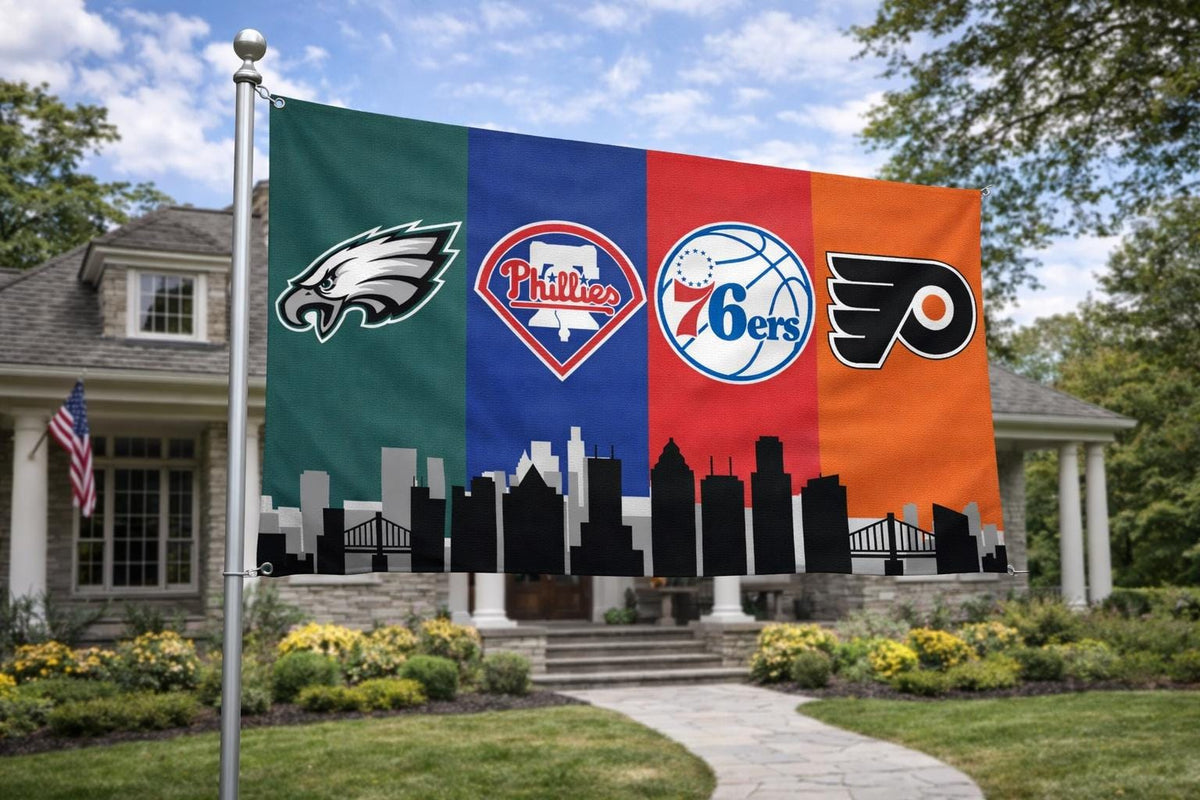 Philadelphia Sports Flag | Eagles, Phillies, 76ers & Flyers