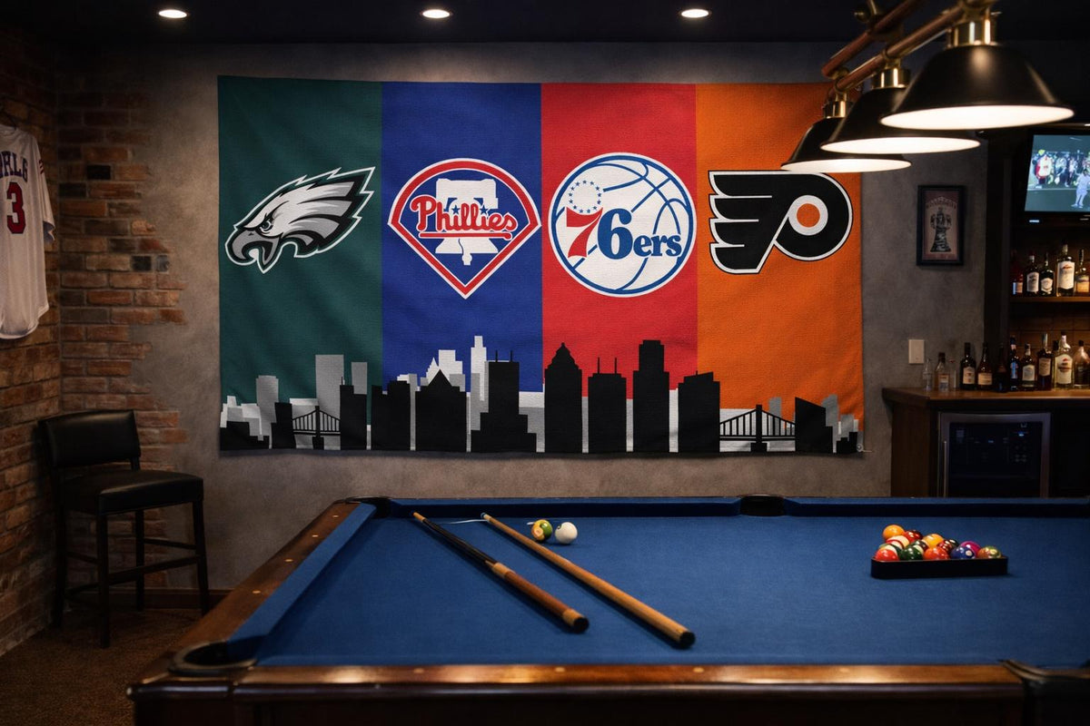 Philadelphia Sports Flag | Eagles, Phillies, 76ers & Flyers