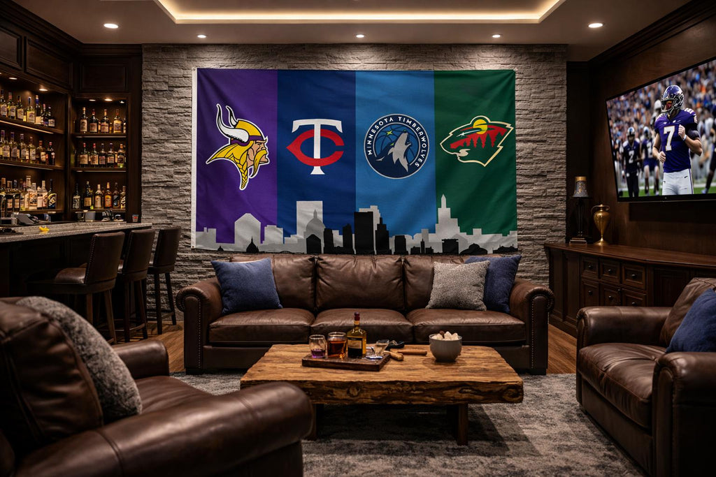 Minnesota Sports Flag | Vikings, Twins, Timberwolves & Wild