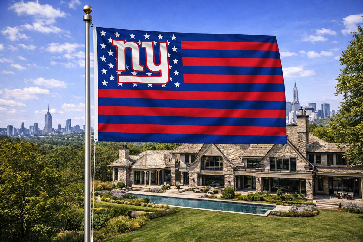 New York Giants Flag – Giants American Flag Wall Flag | Mancave Garage Decor | NY Fan Gift