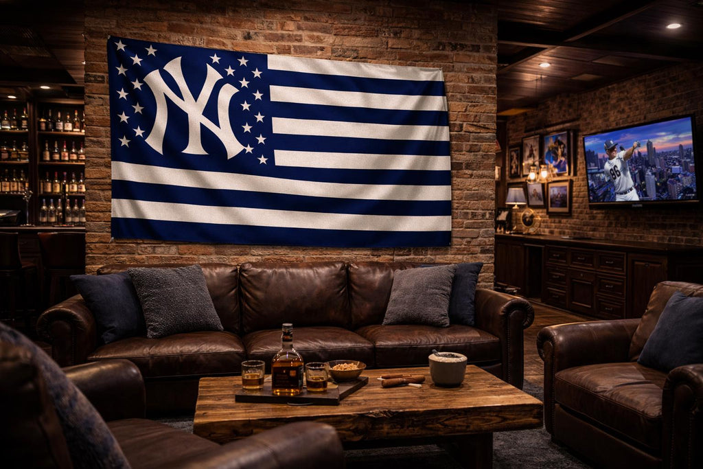 New York Yankees Flag – Yankees American Flag Wall Flag | Mancave Garage Decor | NY Fan Gift