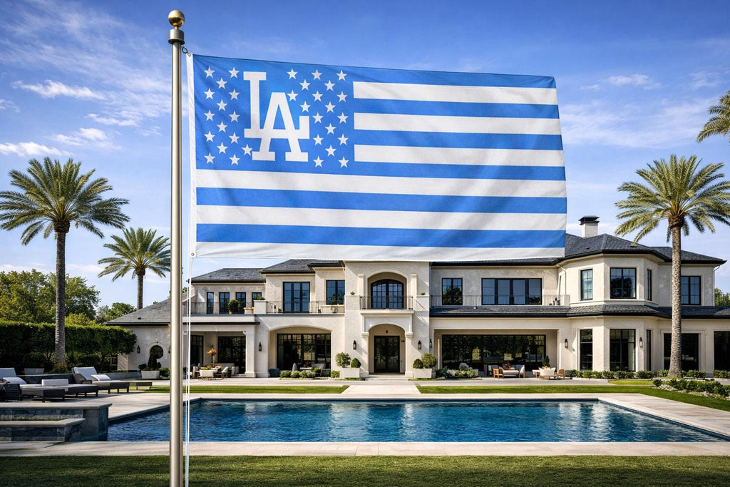 Los Angeles Dodgers Flag – Dodgers American Flag Wall Flag | Mancave Garage Decor | LA Fan Gift