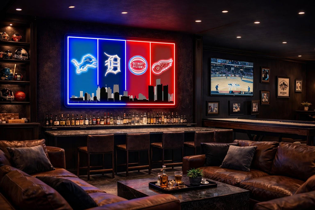 Vegas Golden Knights LED Wall Sign | Hockey Fan Cave Light