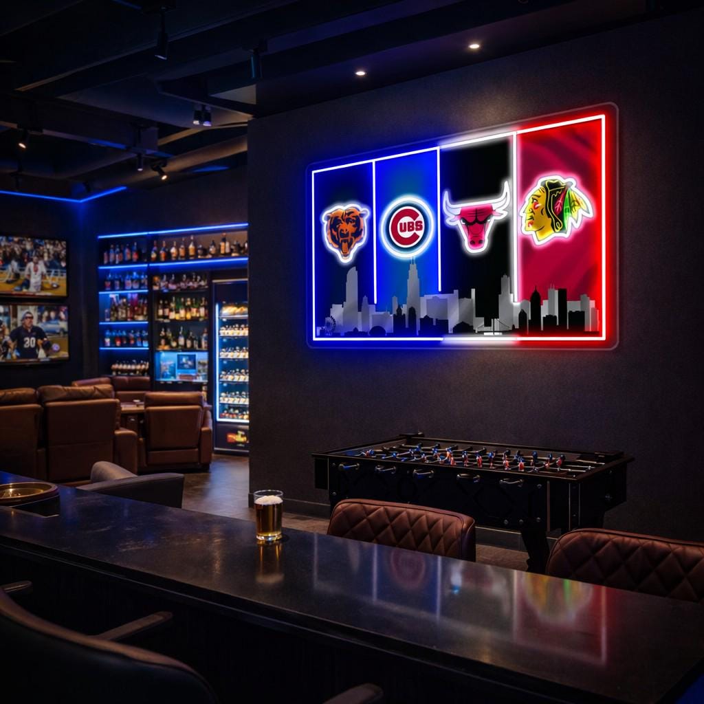 Philadelphia Sports LED Wall Sign | Philly Fan Cave Light