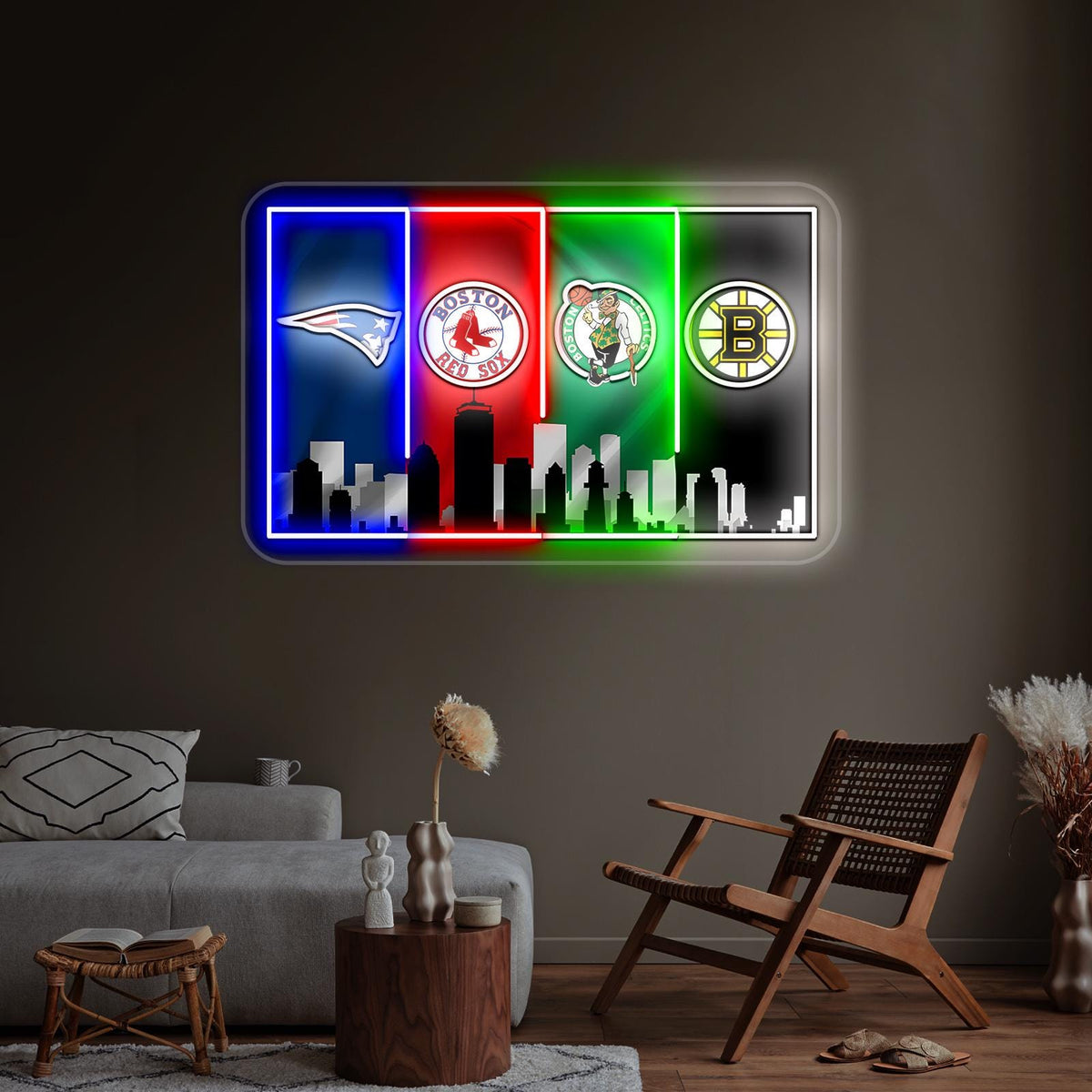 Boston / New England Sports LED Wall Sign | Skyline Design