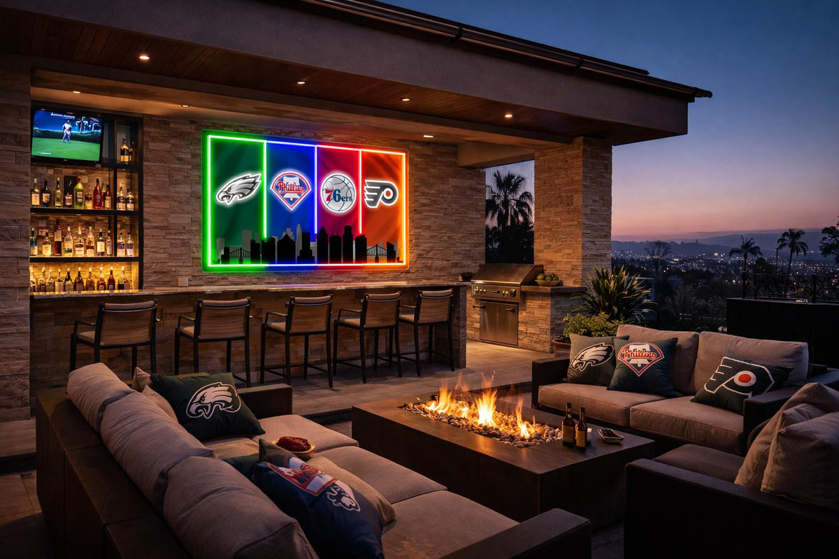 Philadelphia Sports LED Wall Sign | Philly Fan Cave Light