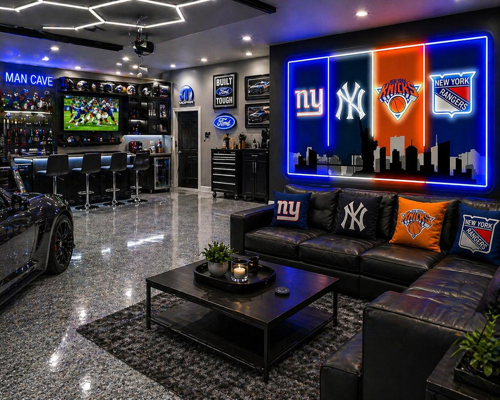 New York Sports LED Wall Sign | NYC Fan Cave Light