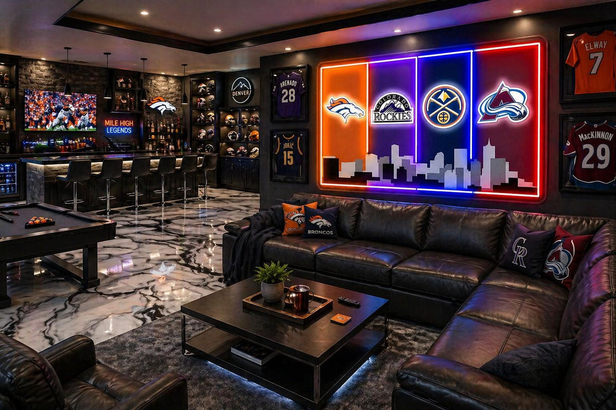 Denver Sports LED Wall Sign | Broncos, Rockies, Nuggets & Avalanche