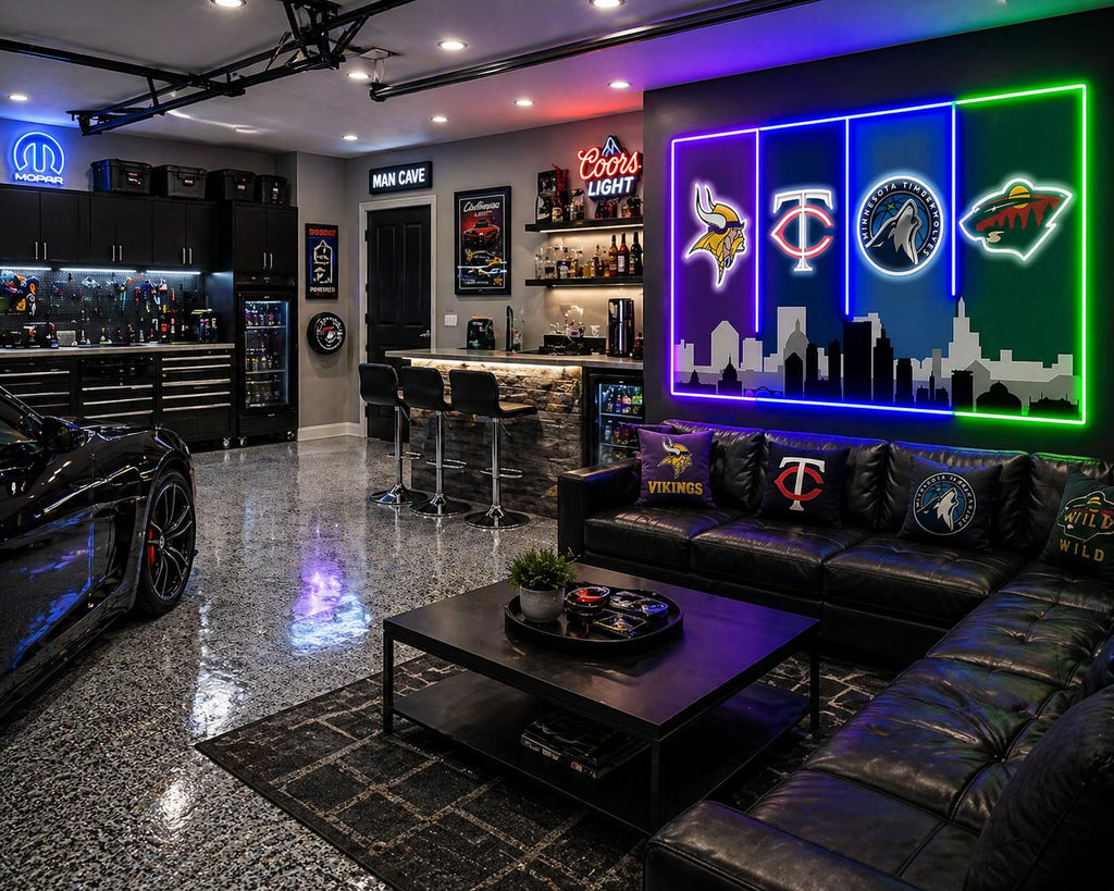 Minnesota Sports LED Wall Sign | Vikings, Twins, Timberwolves & Wild