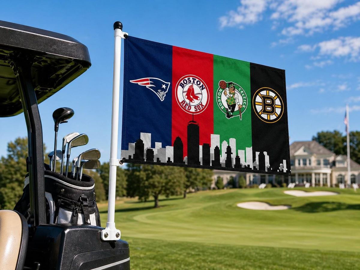 Boston Sports Table Runner – Patriots Red Sox Celtics Bruins Table Decor | Boston Tailgate Party Runner | Mancave Sports Decor