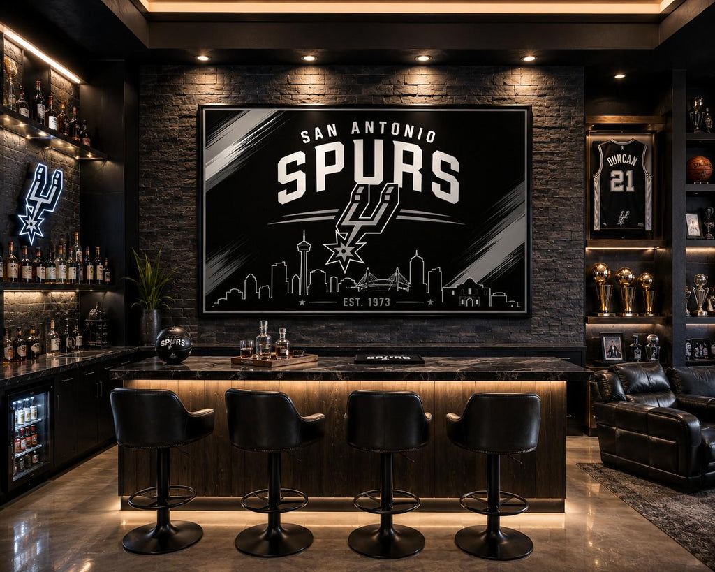 San Antonio Spurs Flag – We Do Not Come In Peace Wall Banner | Spurs Man Cave Decor | Basketball Fan Gift