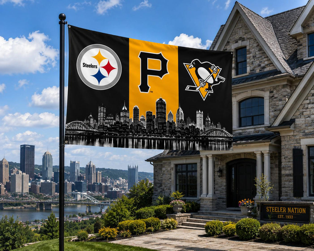 Pittsburgh Sports Flag | Steelers, Pirates & Penguins