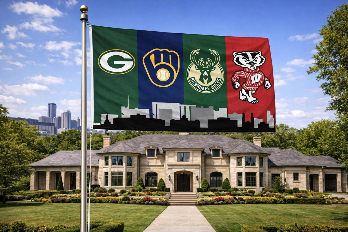 Green Bay Packers Flag – Lambeau Field Wall Flag | Titletown USA Man Cave Decor | Packers Fan Gift Banner