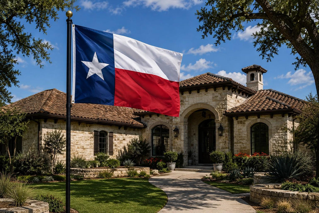 Texas Lone Star flag displayed as wall decor