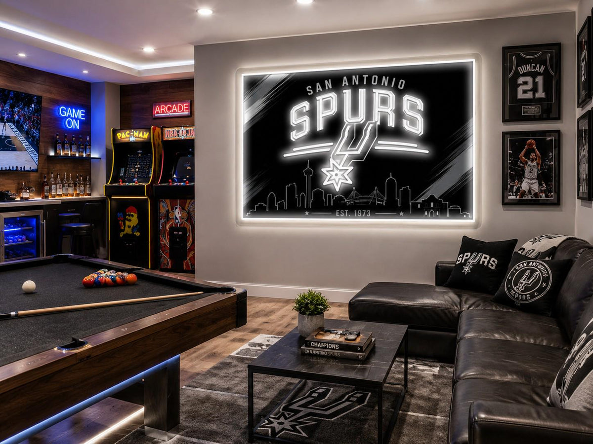 San Antonio Spurs Flag – We Do Not Come In Peace Wall Banner | Spurs Man Cave Decor | Basketball Fan Gift