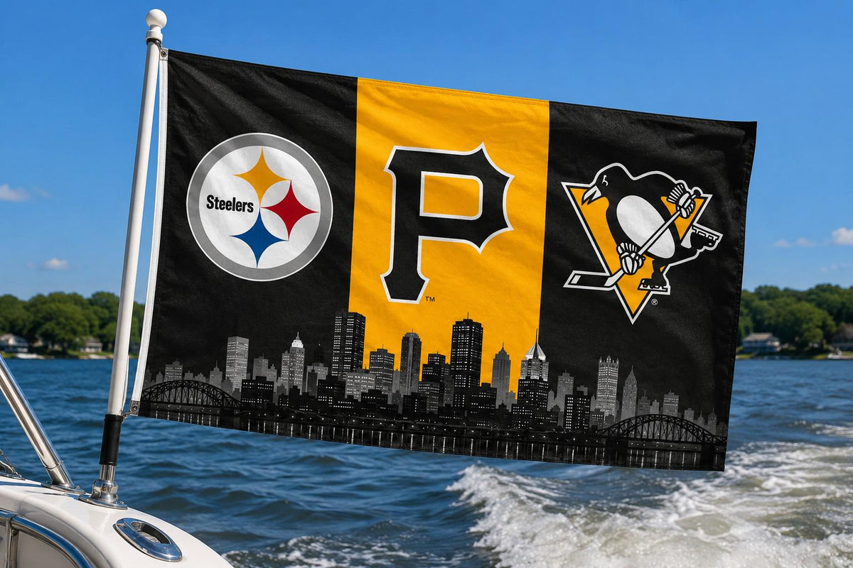 Pittsburgh Sports Flag | Steelers, Pirates & Penguins