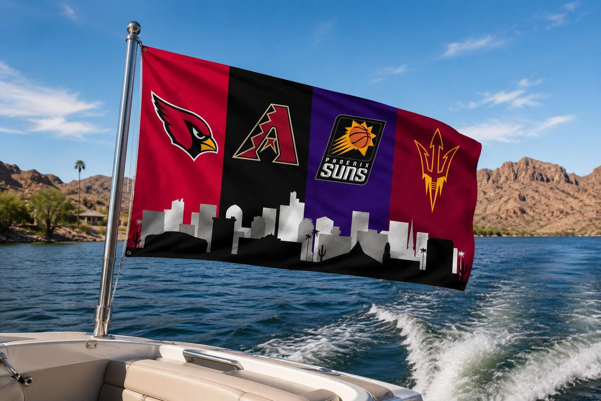 Arizona Sports Flag, Phoenix Skyline Flag, Arizona Fan Decor, Arizona Sports Banner, Mancave Flag, Garage Decor, Game Room Flag, Wall Art