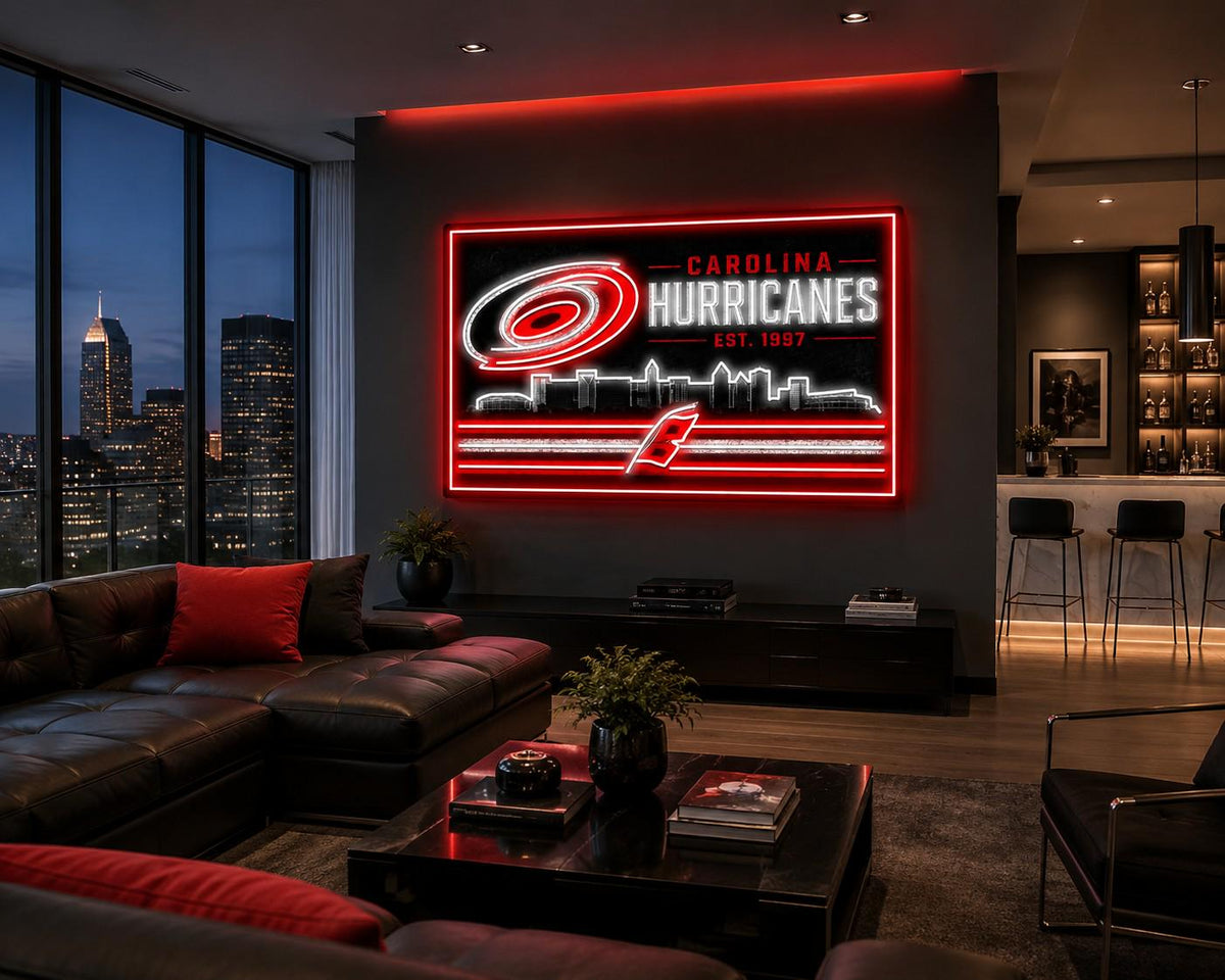 Carolina Hurricanes Skyline LED Wall Sign