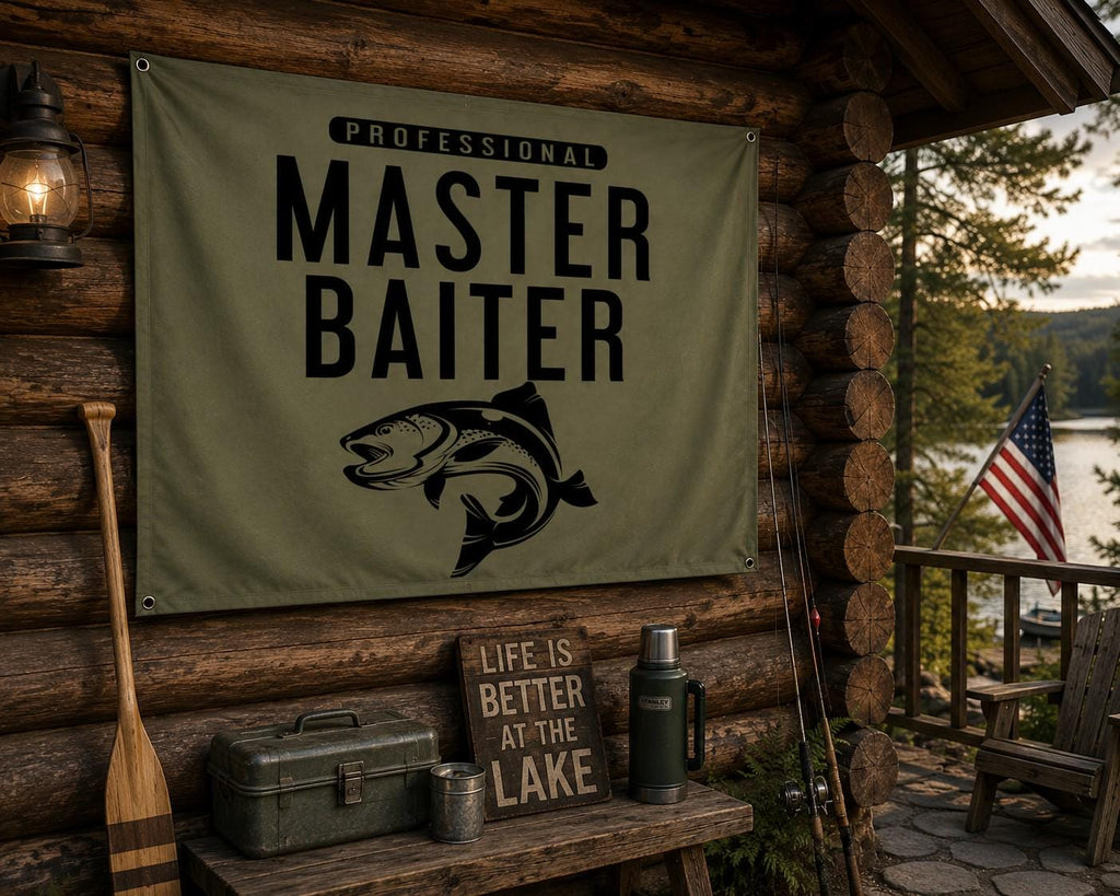 Professional Master Baiter Fishing Flag – design view 1