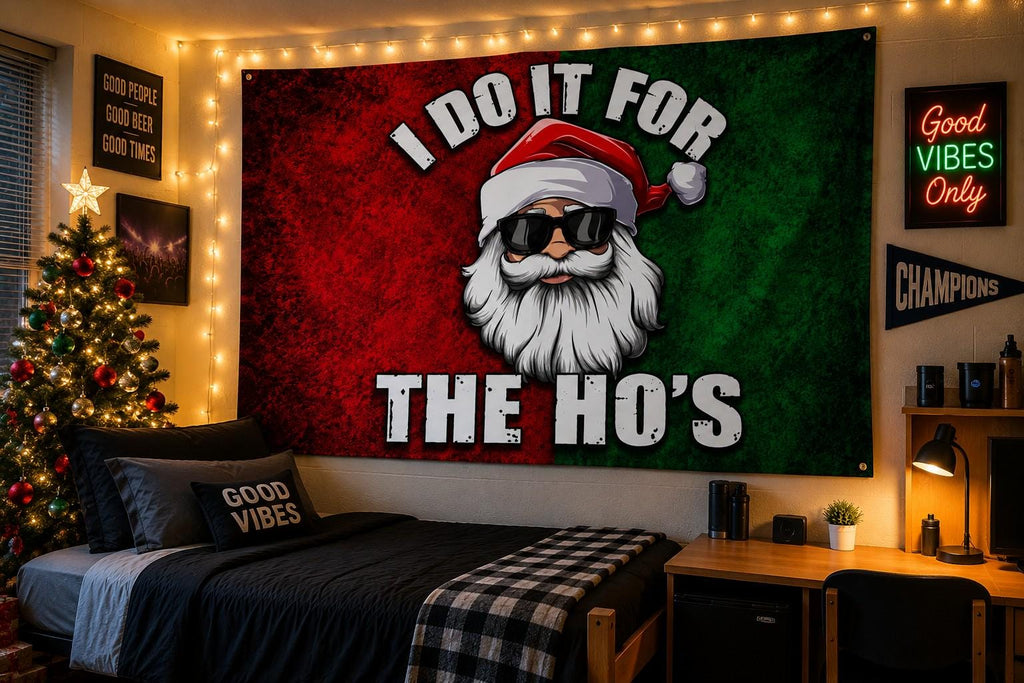 I Do It for the Ho's Flag | Dirty Santa – design view 1