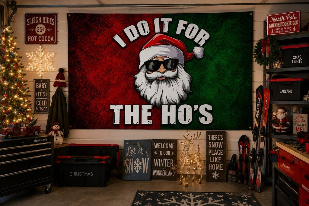 I Do It for the Ho's Flag | Dirty Santa – design view 2