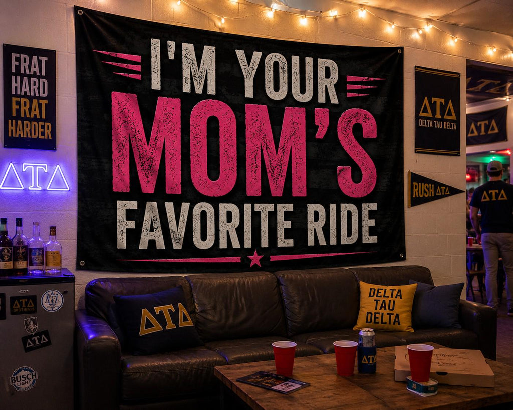 I'm Your Mom's Favorite Ride Flag – design view 3