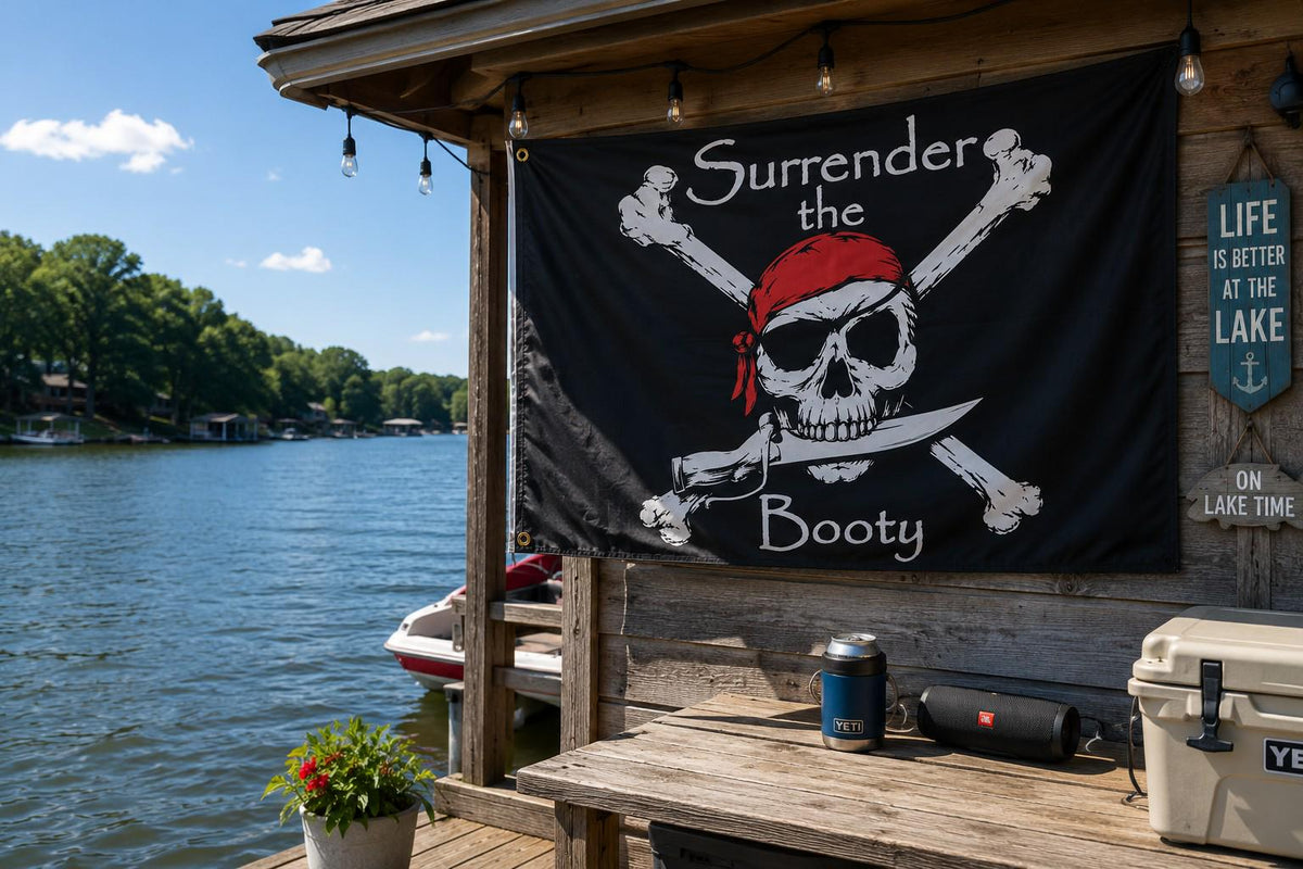 Surrender the Booty Pirate Flag
