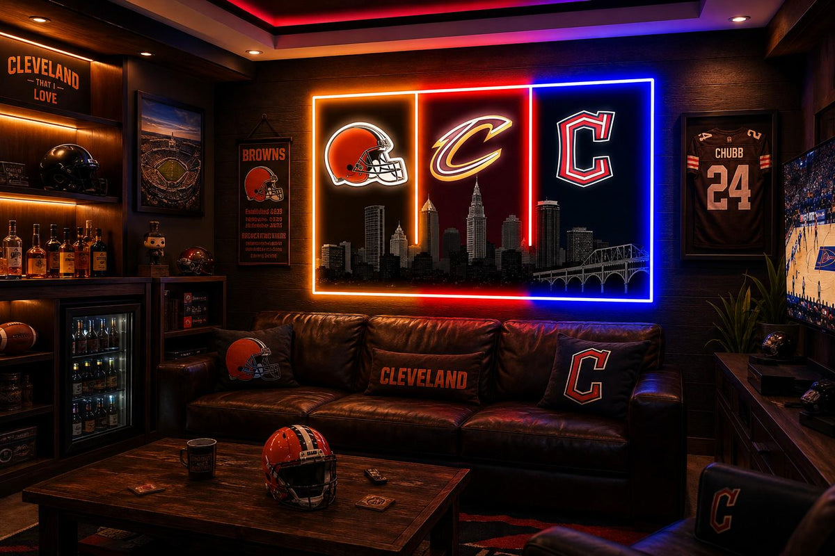Cleveland Sports LED Wall Sign | Browns, Cavaliers & Guardians