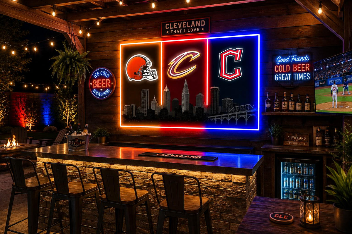 Cleveland Sports LED Wall Sign | Browns, Cavaliers & Guardians