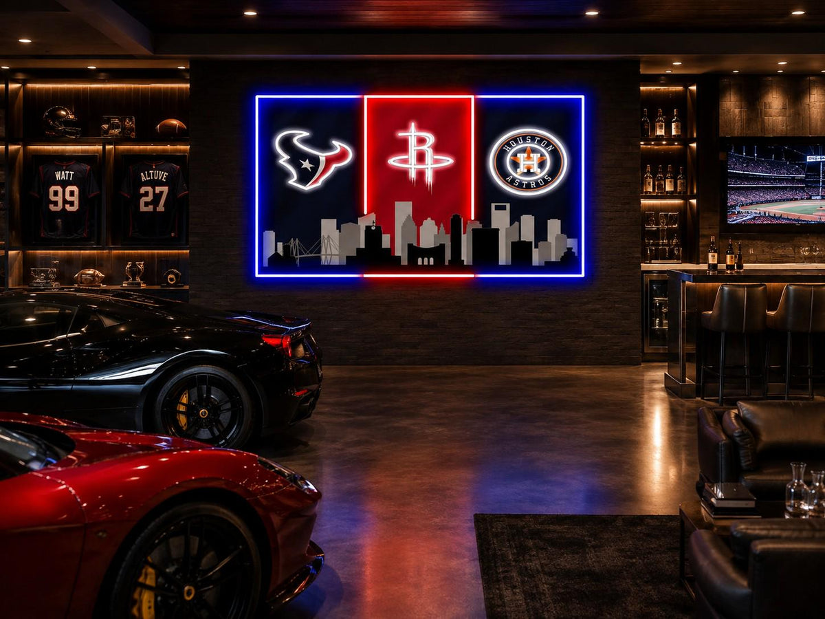 Houston Sports LED Wall Sign | Texans, Rockets & Astros