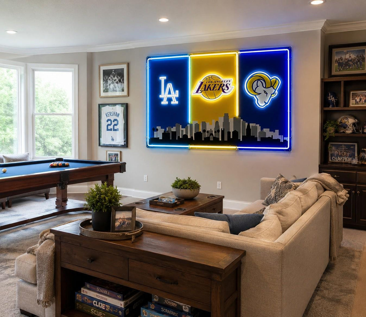 Los Angeles Sports LED Wall Sign | Dodgers, Lakers & Rams