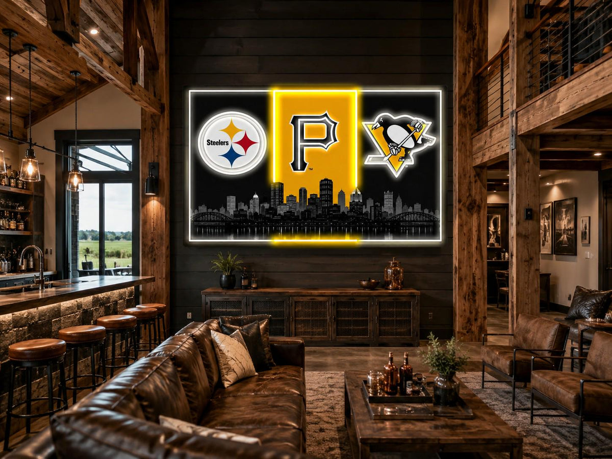 Pittsburgh Sports LED Wall Sign | Steelers, Pirates & Penguins