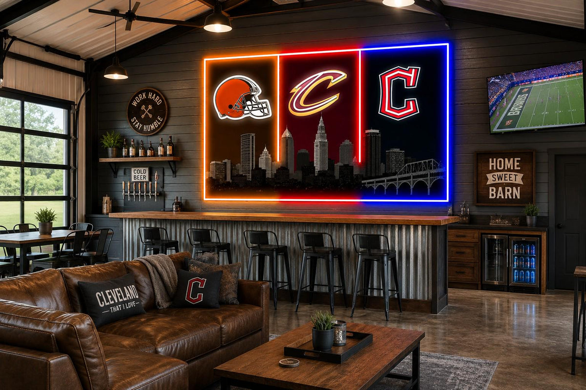 Cleveland Sports LED Wall Sign | Browns, Cavaliers & Guardians