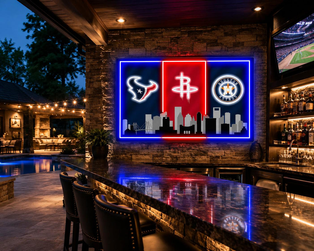 Houston Sports LED Wall Sign | Texans, Rockets & Astros