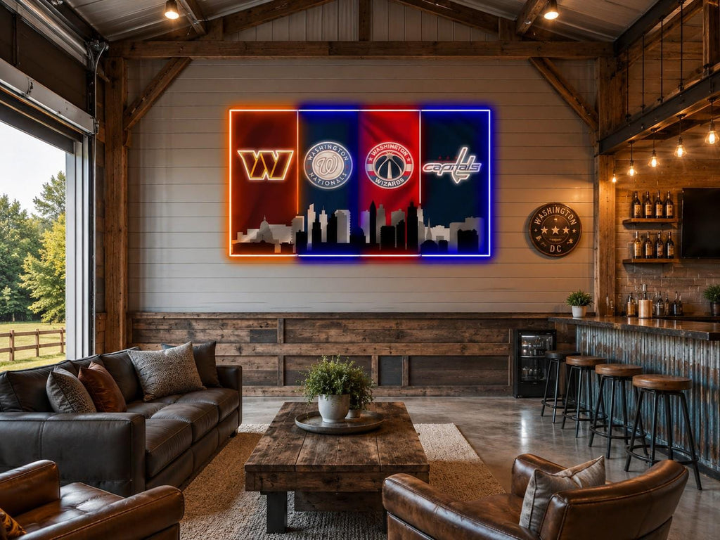 Washington DC Sports LED Wall Sign | Four-Team Skyline