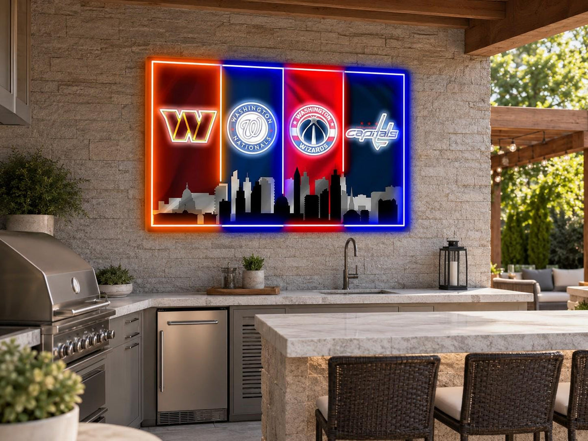 Washington DC Sports LED Wall Sign | Four-Team Skyline
