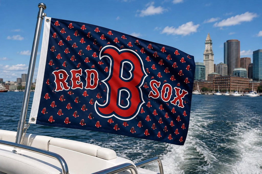 Boston Red Sox Flag, Boston Baseball Flag, Red Sox Mancave Decor, Boston Sports Banner, Garage Bar Wall Decor, Baseball Fan Gift