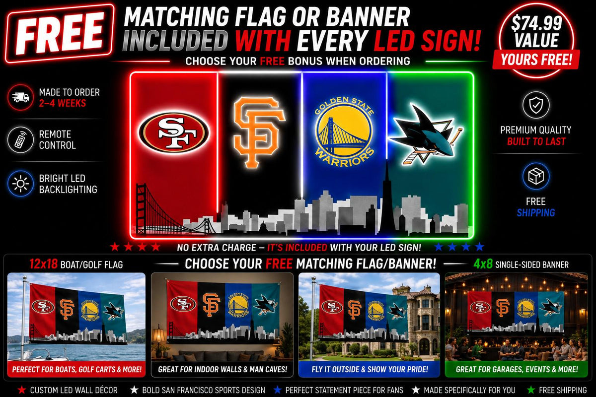 San Francisco Bay Area Sports LED Wall Sign