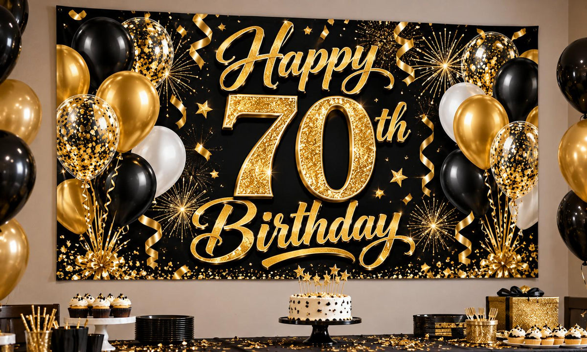 Milestone Birthday Flag or Backdrop | Custom Name & Age