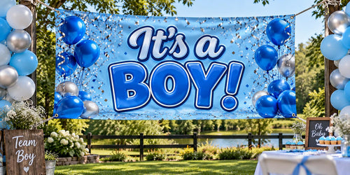 It's a Boy Flag or Banner | Baby Shower & Gender Reveal