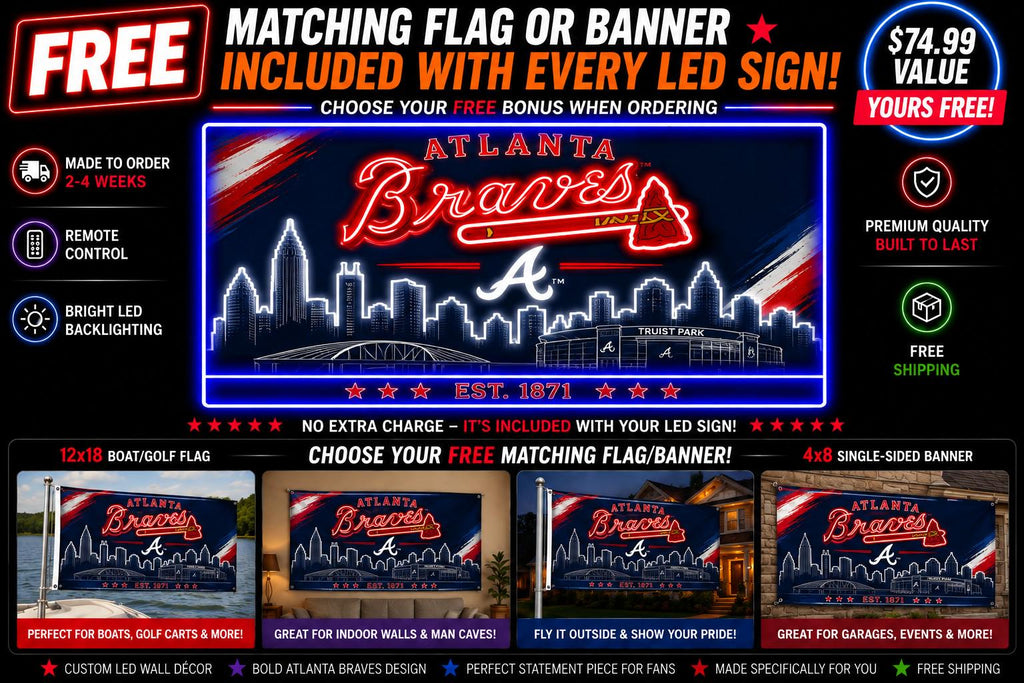 Atlanta Braves Skyline LED Wall Sign
