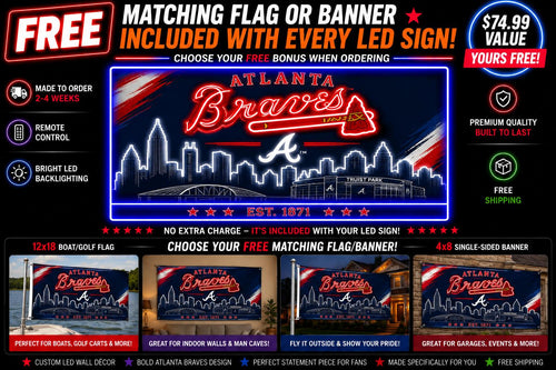 Atlanta Braves Skyline LED Wall Sign