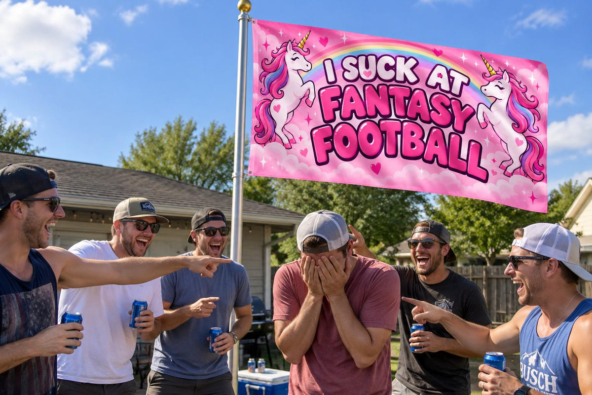 I Suck at Fantasy Football Flag