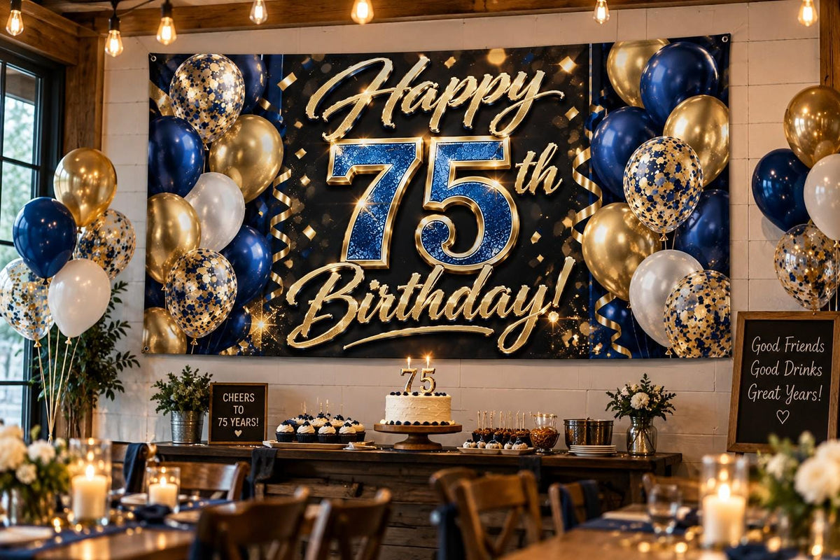 Kids Birthday Flag or Backdrop | Custom Name & Age